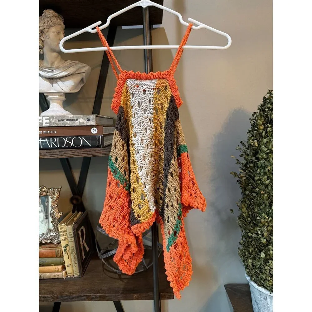 Agua Bendita Lolly Crochet Tunic Cover Up Praia Kids Size 2/4
